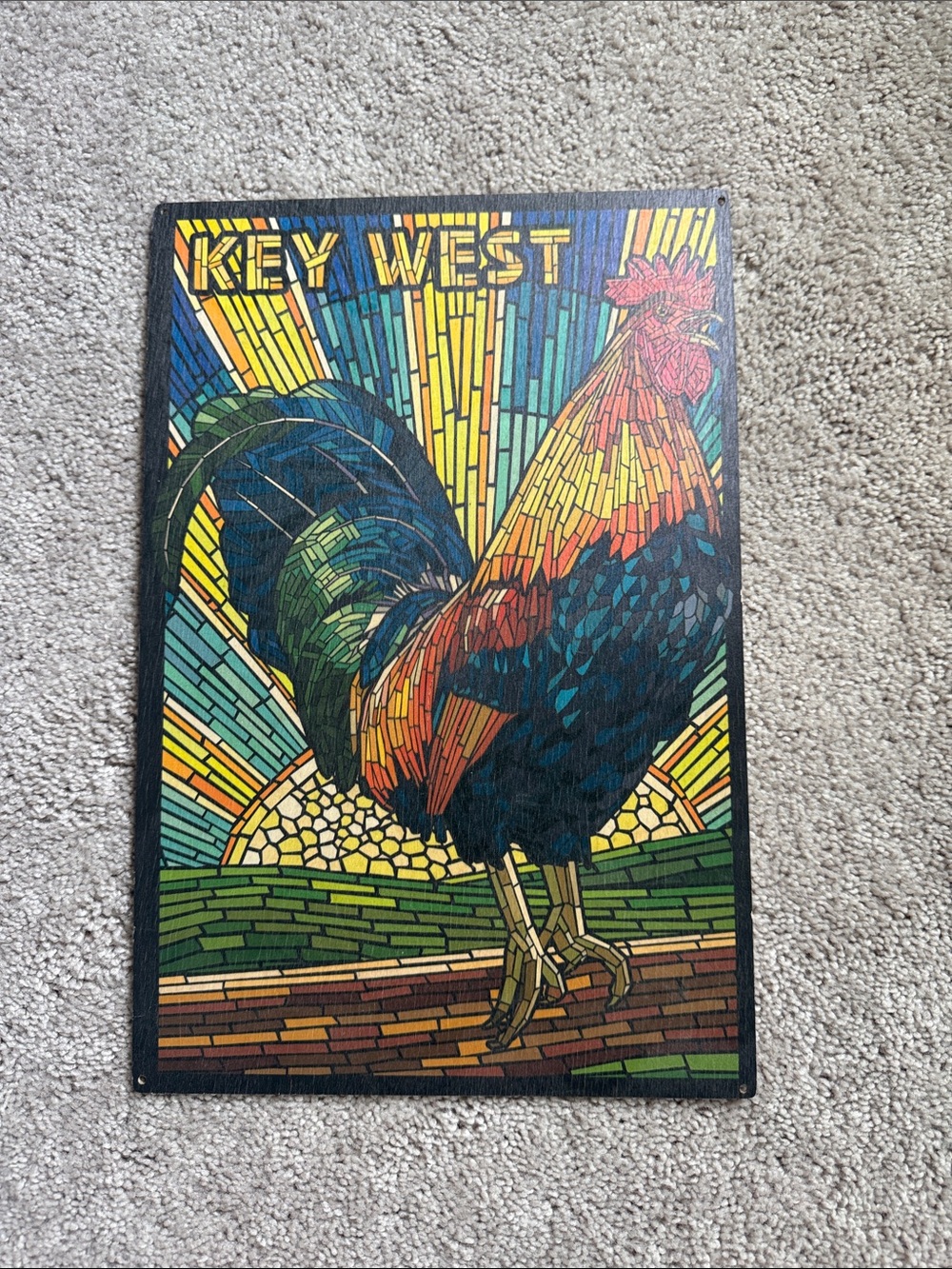 Key West Rooster Wall Art - Multicolor Decorative Accent